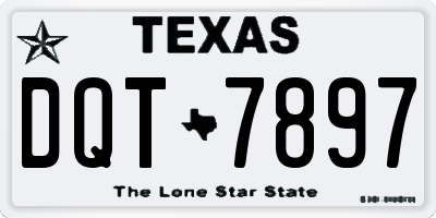 TX license plate DQT7897