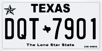 TX license plate DQT7901