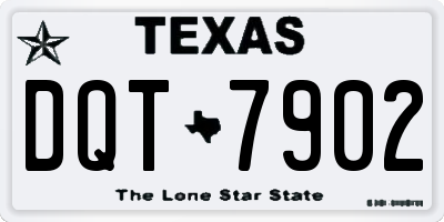 TX license plate DQT7902
