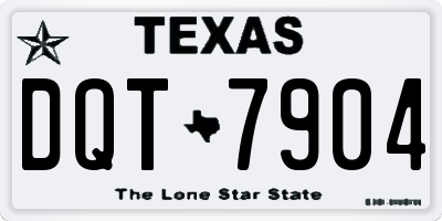TX license plate DQT7904