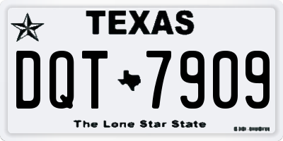 TX license plate DQT7909