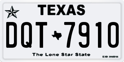 TX license plate DQT7910