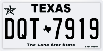 TX license plate DQT7919
