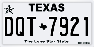 TX license plate DQT7921