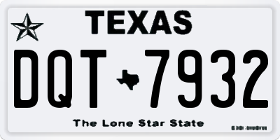TX license plate DQT7932