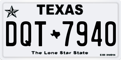 TX license plate DQT7940