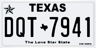 TX license plate DQT7941