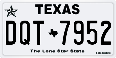 TX license plate DQT7952