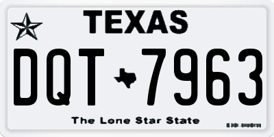 TX license plate DQT7963