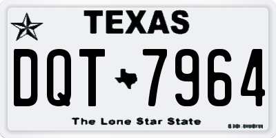 TX license plate DQT7964
