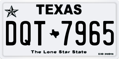 TX license plate DQT7965