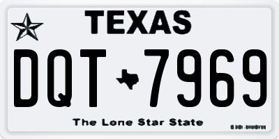TX license plate DQT7969