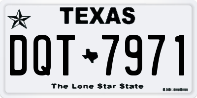 TX license plate DQT7971