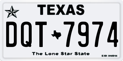 TX license plate DQT7974
