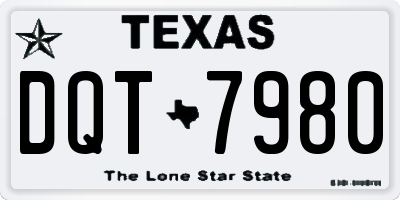 TX license plate DQT7980