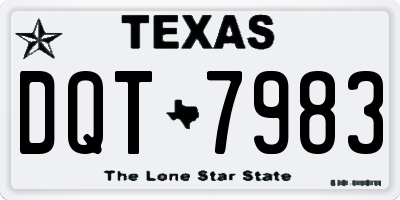 TX license plate DQT7983