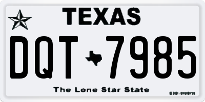 TX license plate DQT7985