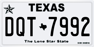 TX license plate DQT7992