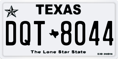 TX license plate DQT8044