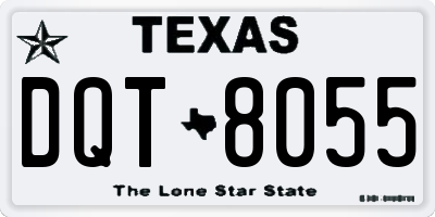 TX license plate DQT8055