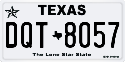 TX license plate DQT8057