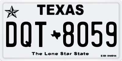 TX license plate DQT8059