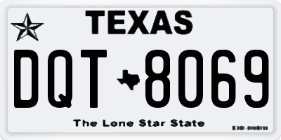 TX license plate DQT8069