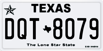 TX license plate DQT8079