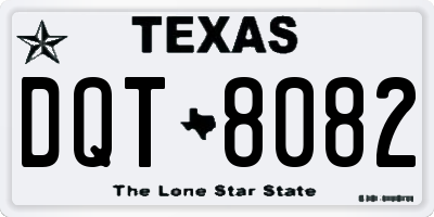 TX license plate DQT8082