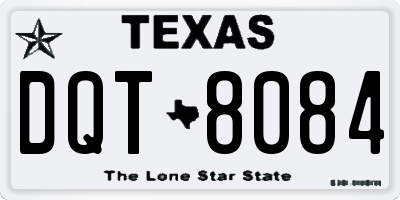 TX license plate DQT8084
