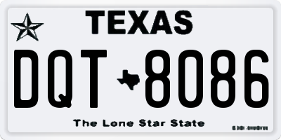 TX license plate DQT8086