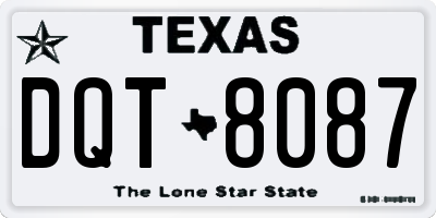 TX license plate DQT8087