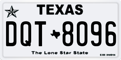 TX license plate DQT8096