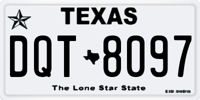 TX license plate DQT8097