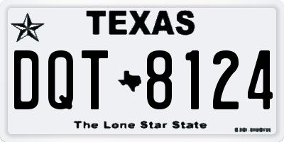 TX license plate DQT8124