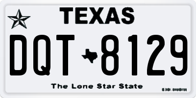 TX license plate DQT8129