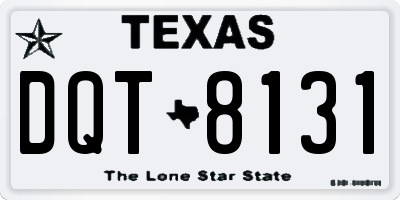 TX license plate DQT8131