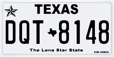 TX license plate DQT8148