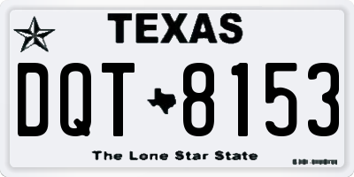 TX license plate DQT8153