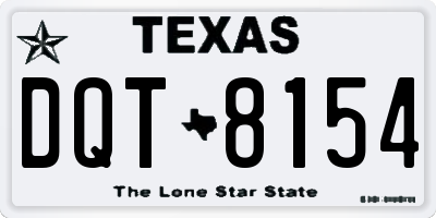 TX license plate DQT8154