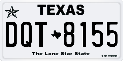 TX license plate DQT8155