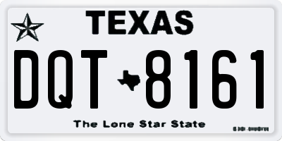TX license plate DQT8161