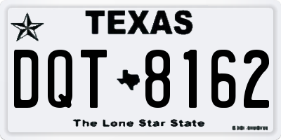 TX license plate DQT8162