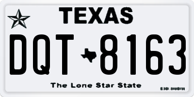 TX license plate DQT8163