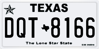 TX license plate DQT8166