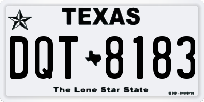 TX license plate DQT8183