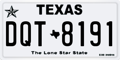 TX license plate DQT8191