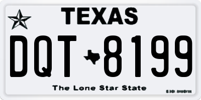 TX license plate DQT8199