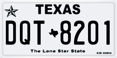 TX license plate DQT8201