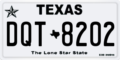 TX license plate DQT8202